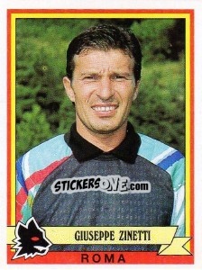 Sticker Giuseppe Zinetti - Calciatori 1992-1993 - Panini