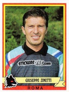Sticker Giuseppe Zinetti - Calciatori 1992-1993 n. 291 - Panini