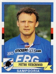 Sticker Pietro Vierchowod - Calciatori 1992-1993 n. 301 - Panini