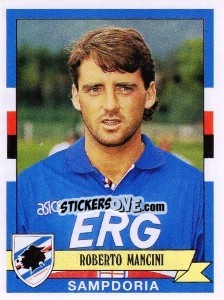 Sticker Roberto Mancini - Calciatori 1992-1993 - Panini