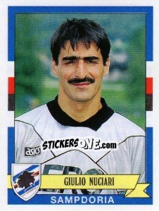 Sticker Giulio Nuciari - Calciatori 1992-1993 - Panini