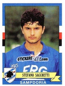 Figurina Stefano Sacchetti - Calciatori 1992-1993 - Panini