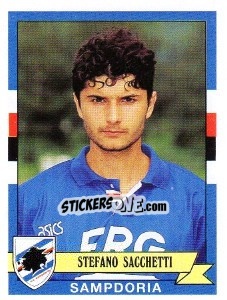 Sticker Stefano Sacchetti - Calciatori 1992-1993 n. 309 - Panini