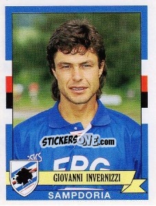Sticker Giovanni Invernizzi - Calciatori 1992-1993 n. 310 - Panini
