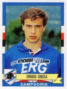 Sticker Enrico Chiesa - Calciatori 1992-1993 n. 311 - Panini