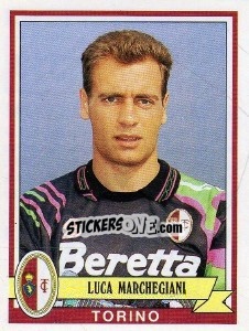 Sticker Luca Marchegiani - Calciatori 1992-1993 n. 313 - Panini