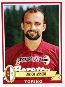 Sticker Enrico Annoni - Calciatori 1992-1993 n. 318 - Panini