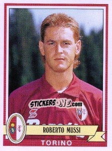 Sticker Roberto Mussi - Calciatori 1992-1993 - Panini
