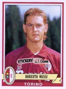 Sticker Roberto Mussi - Calciatori 1992-1993 n. 326 - Panini