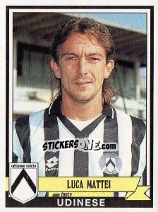 Sticker Luca Mattei - Calciatori 1992-1993 n. 337 - Panini