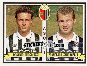 Cromo Rosario Pergolizzi / Francesco Zanoncelli - Calciatori 1992-1993 - Panini