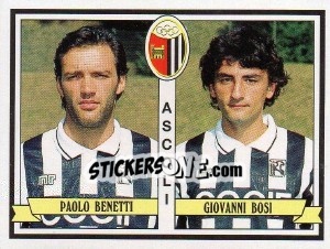 Sticker Paolo Benetti / Giovanni Bosi - Calciatori 1992-1993 n. 350 - Panini