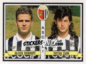 Sticker Oliver Bierhoff / Pietro Zaini - Calciatori 1992-1993 - Panini