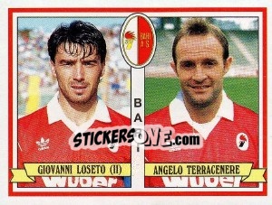 Sticker Giovanni Loseto / Angelo Terracenere - Calciatori 1992-1993 n. 357 - Panini