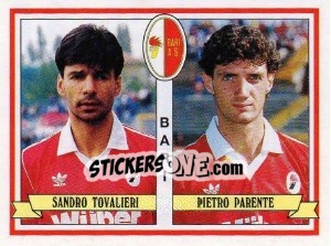 Cromo Sandro Tovalieri / Pietro Parente - Calciatori 1992-1993 - Panini