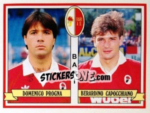 Cromo Domenico Progna / Berardino Capocchiano - Calciatori 1992-1993 - Panini