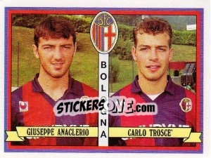 Sticker Giuseppe Anaclerio / Carlo Trosce' - Calciatori 1992-1993 n. 370 - Panini