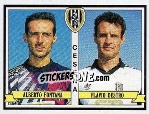 Cromo Alberto Fontana / Flavio Destro - Calciatori 1992-1993 - Panini