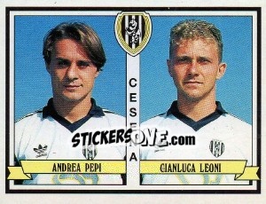 Sticker Andrea Pepi / Gianluca Leoni - Calciatori 1992-1993 n. 373 - Panini