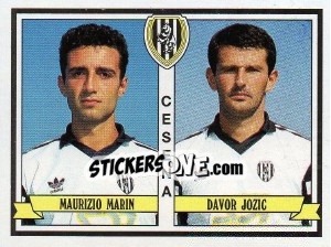 Sticker Maurizio Marin / Davor Jozic - Calciatori 1992-1993 n. 374 - Panini