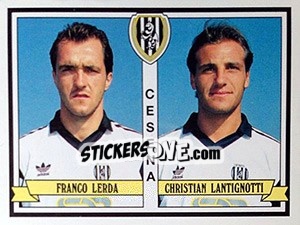 Cromo Franco Lerda / Christian Lantignotti - Calciatori 1992-1993 - Panini