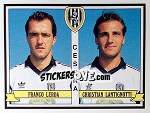 Sticker Franco Lerda / Christian Lantignotti - Calciatori 1992-1993 n. 376 - Panini