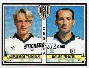Sticker Alessandro Teodorani / Adriano Piraccini - Calciatori 1992-1993 n. 378 - Panini