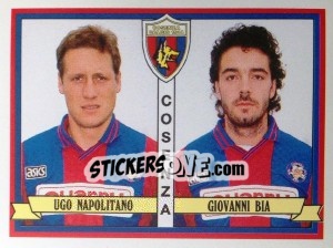 Sticker Ugo Napolitano / Giovanni Bia - Calciatori 1992-1993 n. 382 - Panini