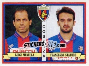 Sticker Luigi Marulla / Francesco Statuto - Calciatori 1992-1993 n. 384 - Panini