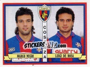 Figurina Marco Negri / Luigi De Rosa - Calciatori 1992-1993 - Panini