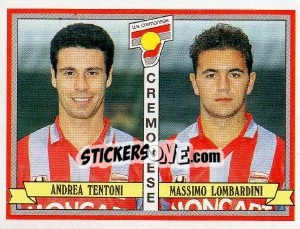 Cromo Andrea Tentoni / Massimo Lombardini - Calciatori 1992-1993 - Panini