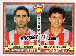 Sticker Ettore Ferraroni / Matjaz Florijancic - Calciatori 1992-1993 n. 394 - Panini