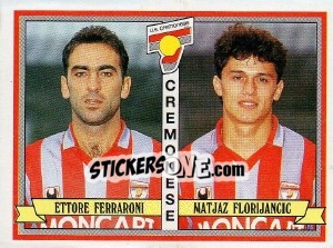 Sticker Ettore Ferraroni / Matjaz Florijancic - Calciatori 1992-1993 - Panini