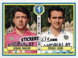 Sticker Sergio Marcon / Enrico Leoni - Calciatori 1992-1993 n. 395 - Panini