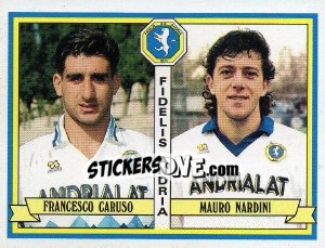 Sticker Francesco Caruso / Mauro Nardini - Calciatori 1992-1993 - Panini