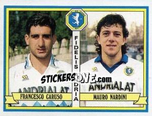 Sticker Francesco Caruso / Mauro Nardini - Calciatori 1992-1993 n. 400 - Panini