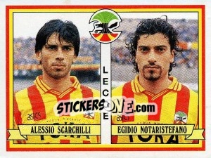 Sticker Alessio Scarchilli / Egidio Notaristefano - Calciatori 1992-1993 n. 408 - Panini