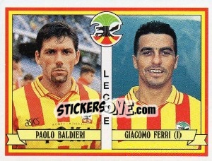 Cromo Paolo Baldieri / Giacomo Ferri - Calciatori 1992-1993 - Panini