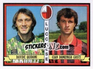 Cromo Davide Quironi / Gian Domenico Costi - Calciatori 1992-1993 - Panini