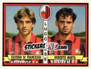 Sticker Eusebio Di Francesco / Roberto Marta - Calciatori 1992-1993 n. 418 - Panini