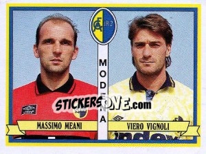 Sticker Massimo Meani / Viero Vignoli - Calciatori 1992-1993 n. 419 - Panini