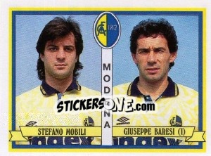 Sticker Stefano Mobili / Giuseppe Baresi - Calciatori 1992-1993 - Panini