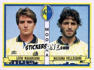 Cromo Livio Maranzano / Massimo Pellegrini - Calciatori 1992-1993 - Panini