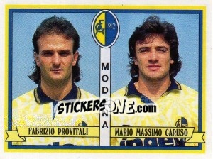 Sticker Fabrizio Provitali / Mario Massimo Caruso - Calciatori 1992-1993 n. 424 - Panini