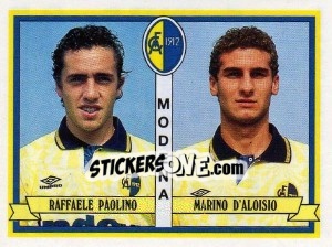 Sticker Raffaele Paolino / Marino D'Aloisio - Calciatori 1992-1993 n. 425 - Panini