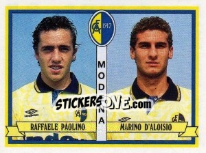 Sticker Raffaele Paolino / Marino D'Aloisio - Calciatori 1992-1993 - Panini