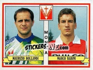 Cromo Maurizio Rollandi / Marco Babini - Calciatori 1992-1993 - Panini
