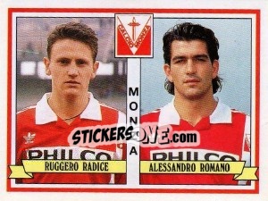 Sticker Ruggero Radice / Alessandro Romano - Calciatori 1992-1993 n. 429 - Panini