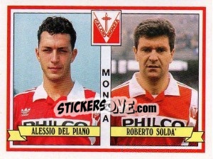 Sticker Alessio Del Piano / Roberto Solda' - Calciatori 1992-1993 - Panini