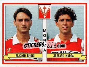 Sticker Alessio Brogi / Stefano Marra - Calciatori 1992-1993 n. 433 - Panini